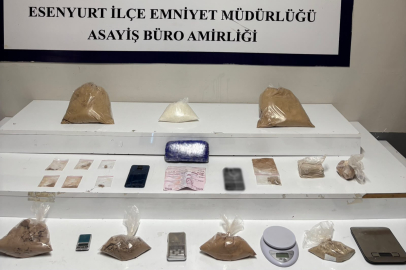 Esenyurt'ta düzenlenen operasyonda 7,5 kilo uyuşturucu geçirildi