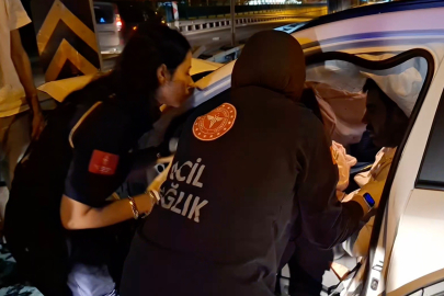 Otomobiliyle direğe çarpan sürücünün can pazarı