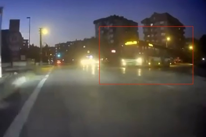 Kırmızı ışıkta geçen otobüs şoförünün ehliyetine el konuldu