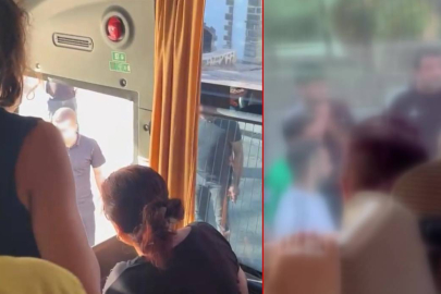 Sağlık personelini taşıyan otobüsün önünü kesip camlarını yumrukladılar