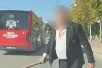 Konya’da trafikte elinde sopayla saldırı girişimine 380 bin TL ceza