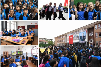 Okullarda ders başı yapıldı