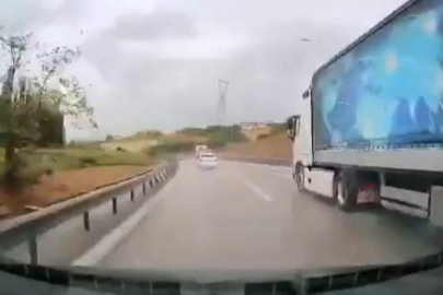 Yağışlı havaya aldırmadı, bariyerlere böyle girdi