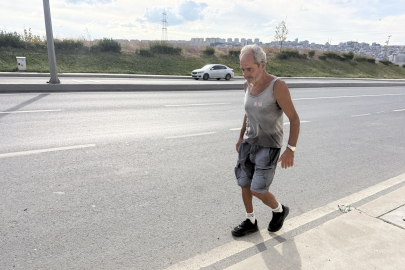 Avcılarlı 68 yaşındaki ‘Forrest Gump’ 6 yıldır günde 30 kilometre yürüyor