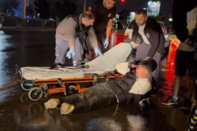 Bursa’da yağışlı havada motosiklet devrildi: Yaralının rahat tavırları dikkat çekti