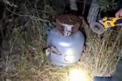 Bursa'da akıl almaz düzenek: Ses cihazını mutfak tüpünün içine gizlediler