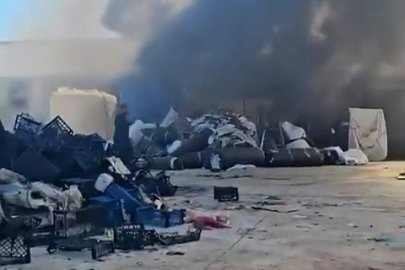 Bursa'da geri dönüşüm tesisinde yangın paniği: Patlama sesleri korkuttu