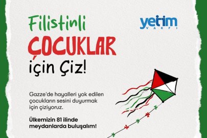 Filistinli çocuklar için resim çizecekler