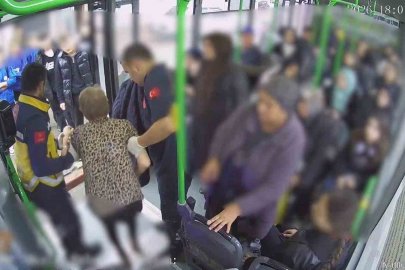 Kadın otobüs şoföründen hayat kurtaran hareket...O anlar kamerada
