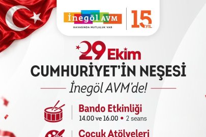 İnegöl AVM’de 29 Ekim Cumhuriyet Bayramı’na özel etkinlikler