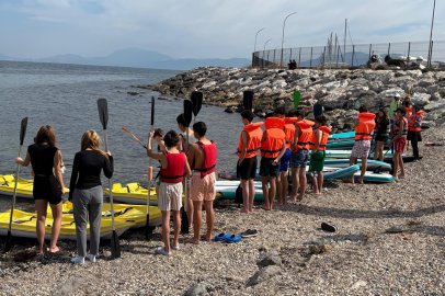 Mudanya'da ayakta kürek sörfü heyecanı...