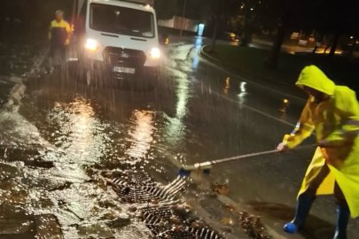 Orhangazi'de yağış mesaisi
