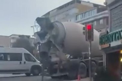 Küçükçekmece'de yola beton döken sürücüye 109 bin 662 TL idari para cezası