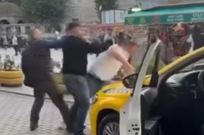 Fatih'te taksicilerin yolcu alma tartışması kavgaya dönüştü