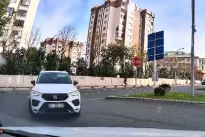 Başakşehir'de ters yöne dönmekte ısrarcı olan sürücüye ceza