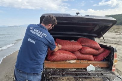 Bursa’da kaçak avcılığa geçit yok: 2 ton 760 kilo kum şırlanı doğaya bırakıldı