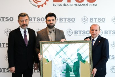 Bursaspor Başkanı Enes Çelik’ten Özer Matlı’ya hayırlı olsun ziyareti