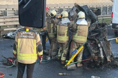 Ankara’da refüje çarpıp alev alan araçtaki kişi hayatını kaybetti