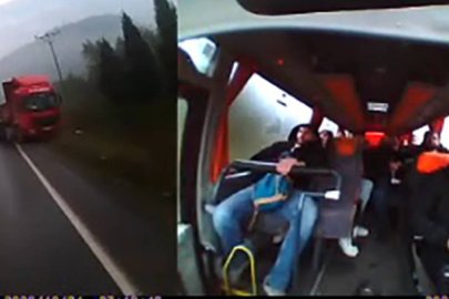 Tırın hatalı sollaması faciaya davetiye çıkardı: 24 kişi ölümden döndü