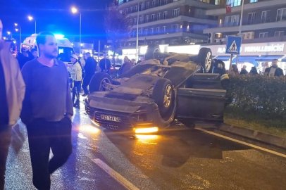 Çorlu'da otomobil takla attı: 2 yaralı