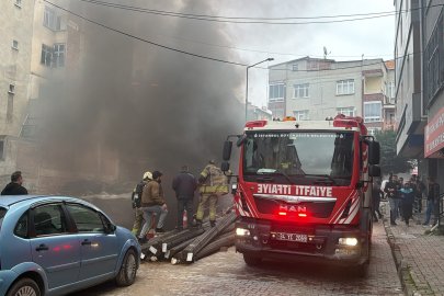 Bahçelievler'de inşaatta yangın paniği