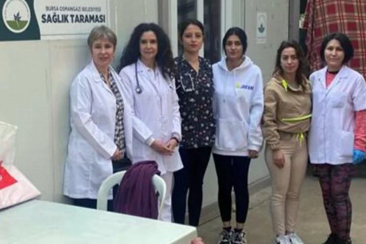Bursa Osmangazi’den afet bölgesinde sağlık taraması