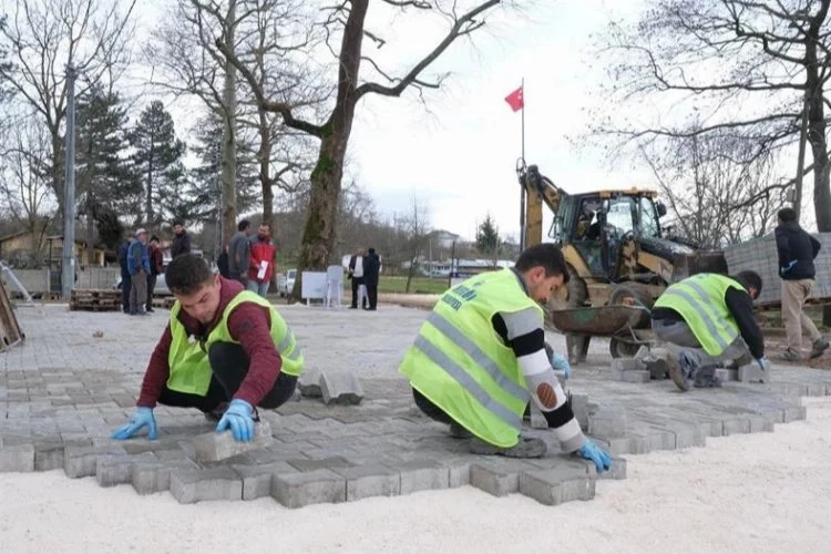 İnegöl'de Karahasanlar parke taşa kavuştu