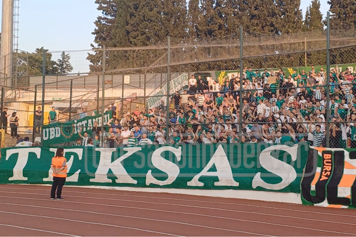 Bursaspor taraftarı Balıkesir deplasmanında yerini aldı