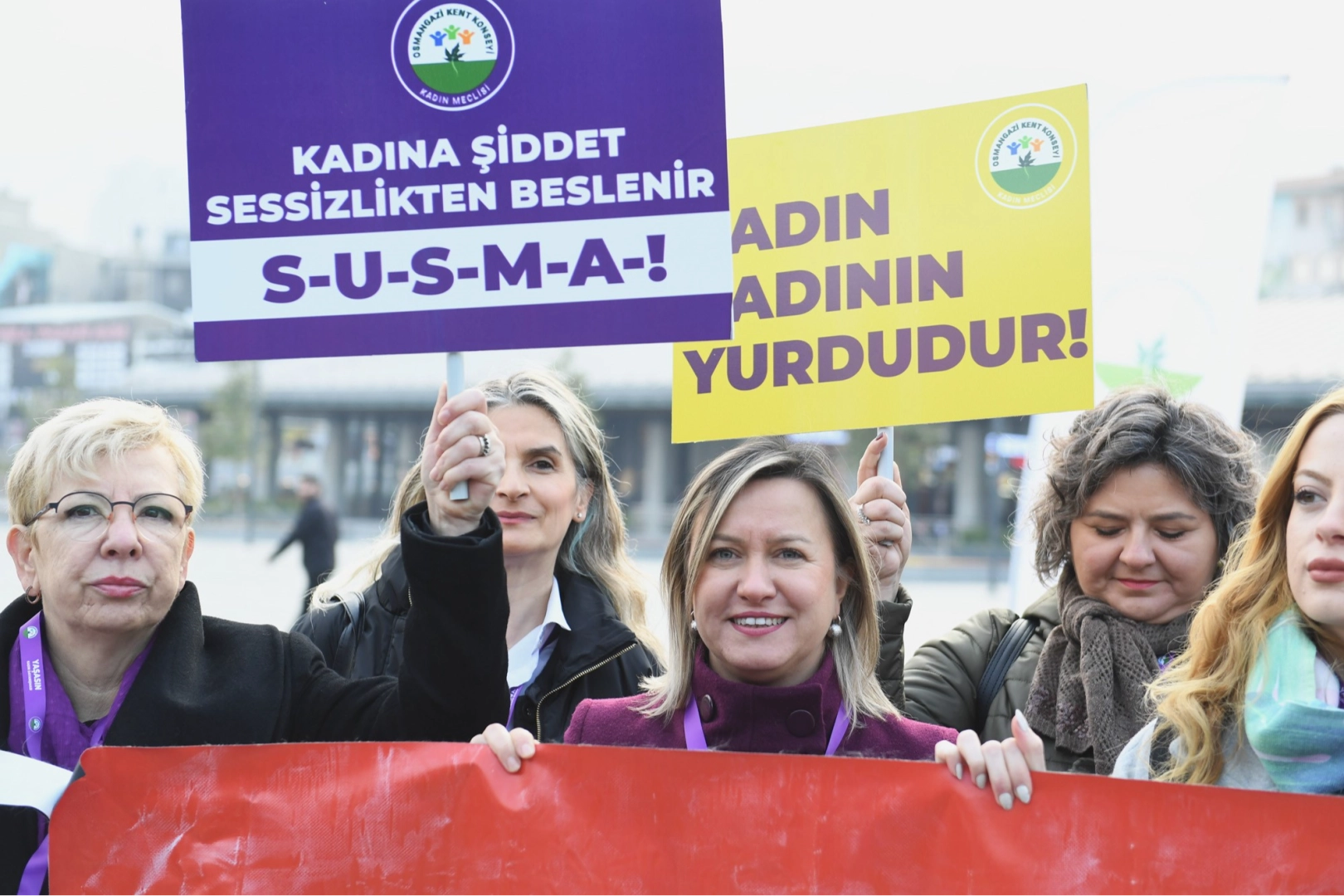 Osmangazi'de kadınlar, şiddete dur dedi