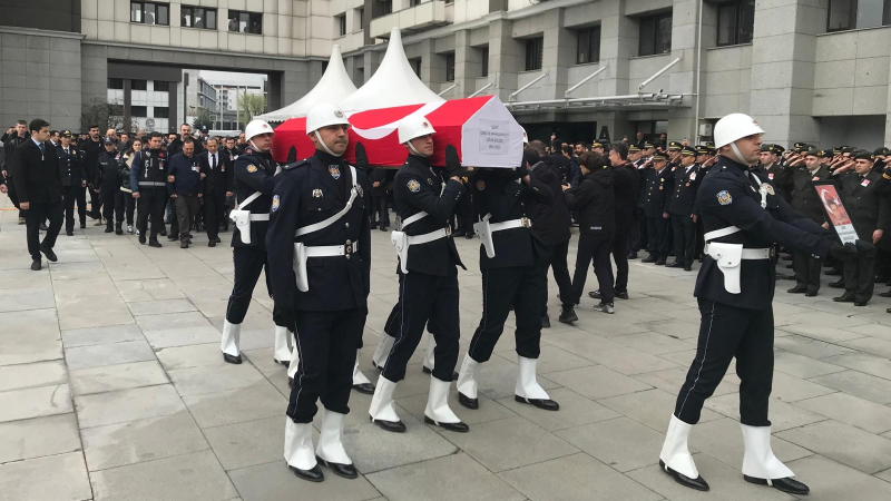 Şehit bekçi için tören düzenlendi