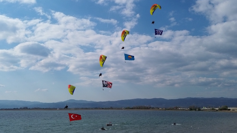 İznik Gölü üzerinde muhteşem görüntüler