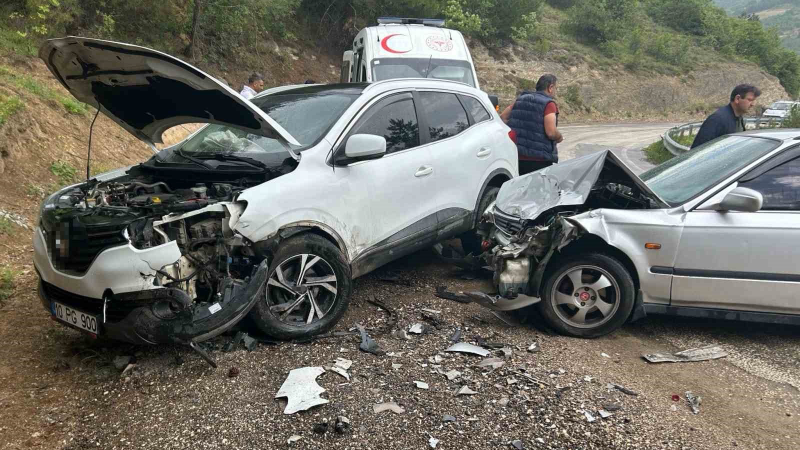 Otomobil ile cip kafa kafaya çarpıştı
