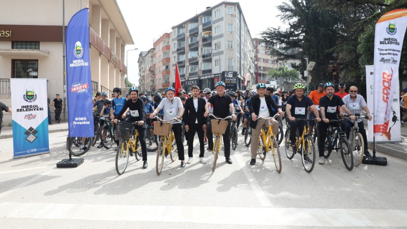 İnegöl’de pedallar temiz gelecek için döndü
