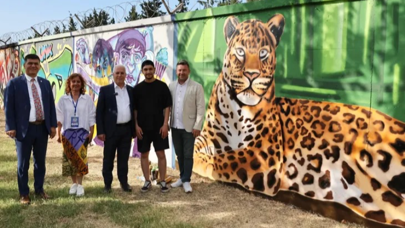 Gençler 'graffiti'leri ile Bursa'yı renklendirdi