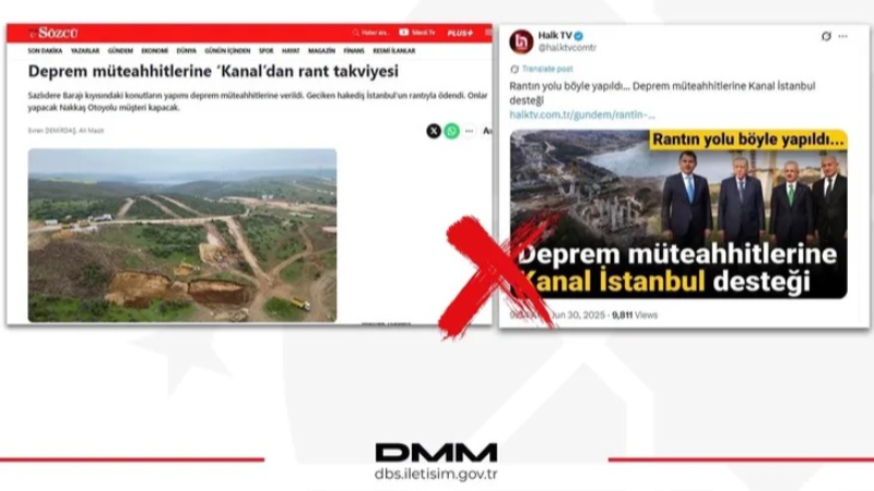 İletişim Başkanlığı'ndan Kanal İstanbul iddialarına yalanlama