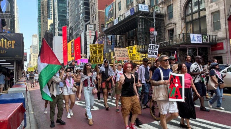 New York’ta on binlerce kişilik Filistin yürüyüşü