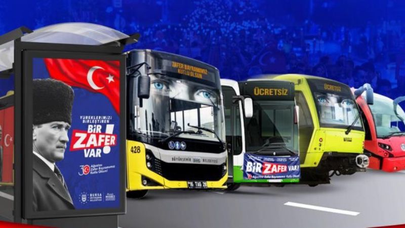 30 Ağustos Zafer Bayramı’nda ulaşım ücretsiz