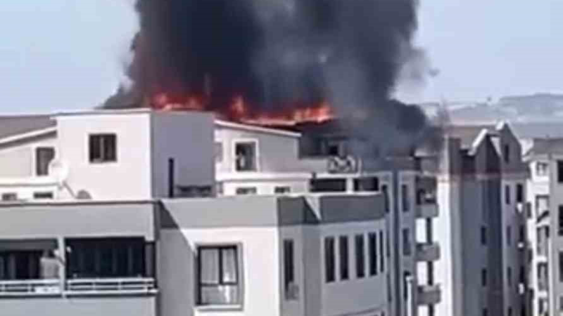 Nilüfer'de 6 katlı apartmanda yangın