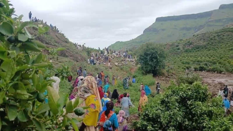 Sudan'da heyelan bir köyü yuttu