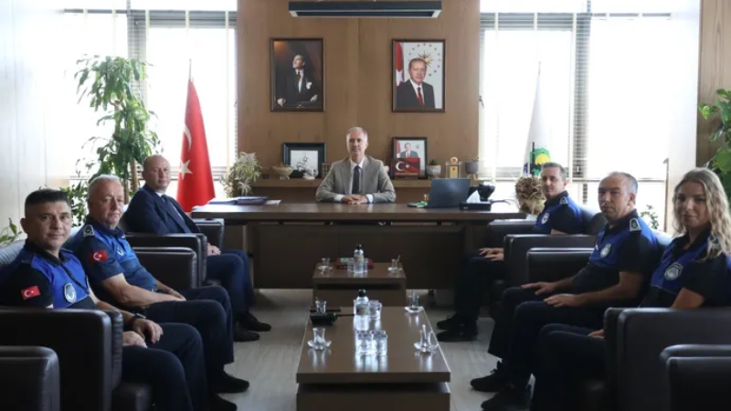 İnegöl Zabıtası'ndan Başkan Taban'a ziyaret
