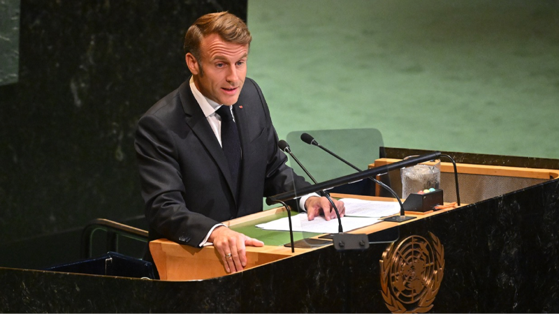 Macron BM'de konuştu: Fransa Filistin'i resmen tanıdı