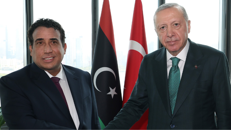 Cumhurbaşkanı Erdoğan, Libya Başkanlık Konseyi Başkanı El-Menfi ile görüştü