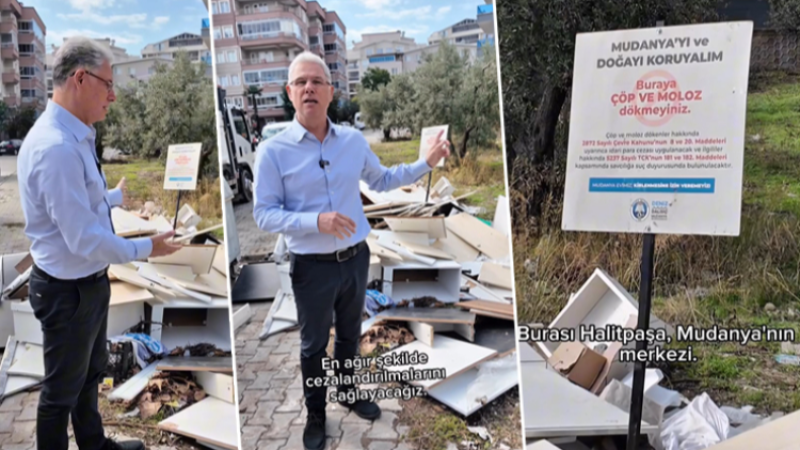 Mudanya'da 'kirleteni affetmeyeceğiz' dedi, 100 bin lira cezayı kesti!