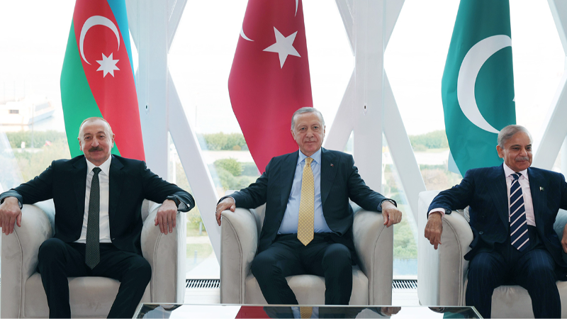 Cumhurbaşkanı Erdoğan, Aliyev ve Şerif ile görüştü