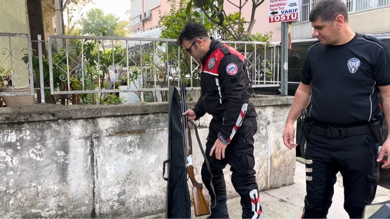 ’Huzur’ uygulamasında bir şüpheliden av tüfeği çıktı