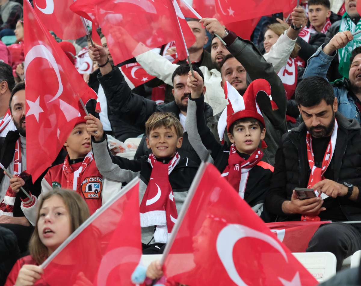 (ÖZEL) Türkiye-Bulgaristan taraftar fotoğrafları