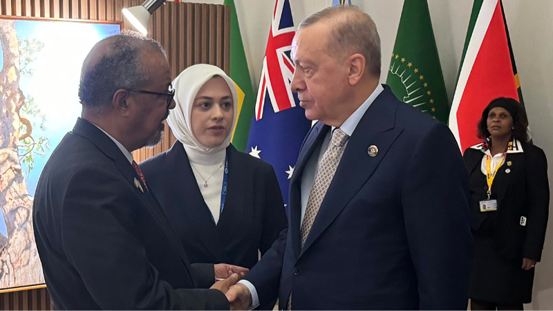 Cumhurbaşkanı Erdoğan, DSÖ Genel Direktörü Tedros’u kabul etti