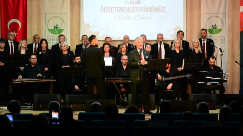 Osmangazi'de eğitimcilere anlamlı kutlama