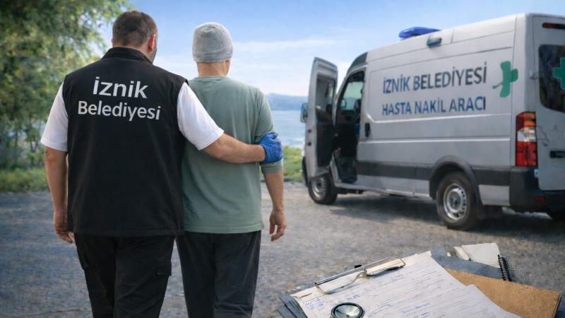 İznik Belediyesi 2025 yılında 5 bin hasta nakil hizmeti gerçekleştirdi