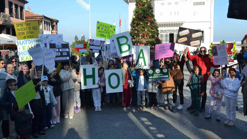 Mudanya'da H.O.B.A. projesi kapsamında anlamlı yürüyüş